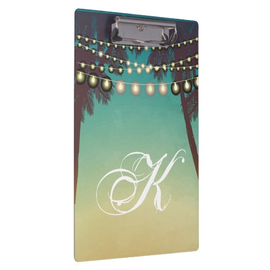 Gepersonaliseerde Clip Board Beach Sunset Palm Tre Klembord (Rechts)