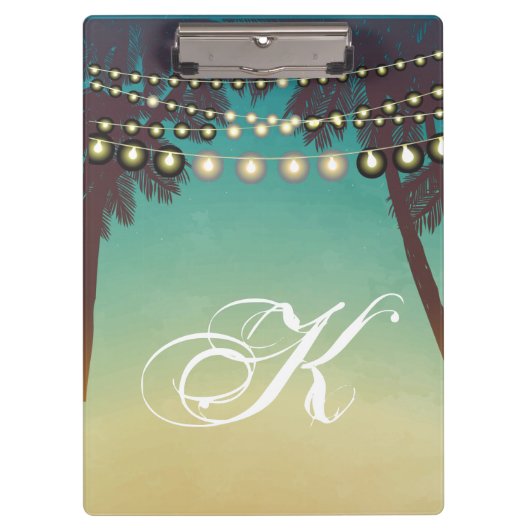 Gepersonaliseerde Clip Board Beach Sunset Palm Tre Klembord (Voorkant)