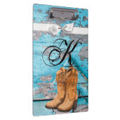 Gepersonaliseerde Clip Board Blauwe Houten Schuur Klembord (Rechts)