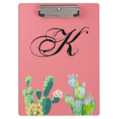 Gepersonaliseerde Clip Board Bohemian Cactus vetpl Klembord (Voorkant)