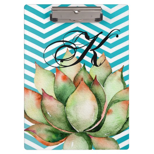 Gepersonaliseerde Clip Board Boho Cacti Cactus Suc Klembord (Voorkant)