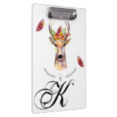 Gepersonaliseerde Clip Board boho hert Buck hoofd  Klembord (Rechts)