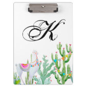 Gepersonaliseerde Clip Board Boho Llama Bohemian C Klembord (Voorkant)