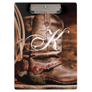 Gepersonaliseerde Clip Board Cowboy Laarzen Schuur Klembord