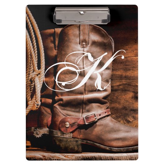 Gepersonaliseerde Clip Board Cowboy Laarzen Schuur Klembord (Voorkant)