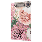 Gepersonaliseerde Clip Board Geometric Garden Roos Klembord (Links)