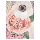 Gepersonaliseerde Clip Board Geometric Garden Roos Klembord (Achterkant)