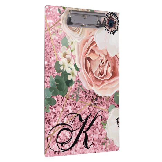 Gepersonaliseerde Clip Board Geometric Garden Roos Klembord (Rechts)