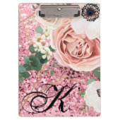 Gepersonaliseerde Clip Board Geometric Garden Roos Klembord (Voorkant)