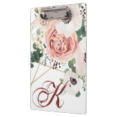 Gepersonaliseerde Clip Board Geometric Garden Roos Klembord (Links)