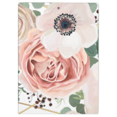 Gepersonaliseerde Clip Board Geometric Garden Roos Klembord (Achterkant)