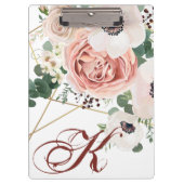 Gepersonaliseerde Clip Board Geometric Garden Roos Klembord (Voorkant)
