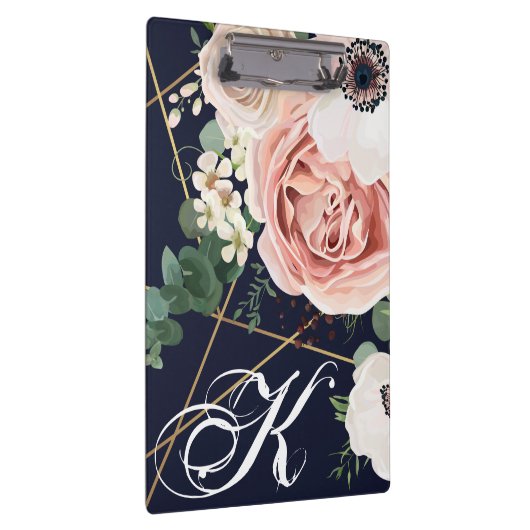 Gepersonaliseerde Clip Board Geometric Garden Roos Klembord (Rechts)