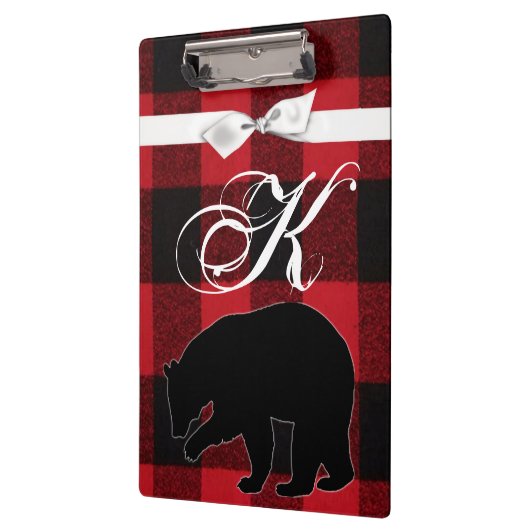 Gepersonaliseerde Clip Board Red Buffalo Plaid Bee Klembord (Links)