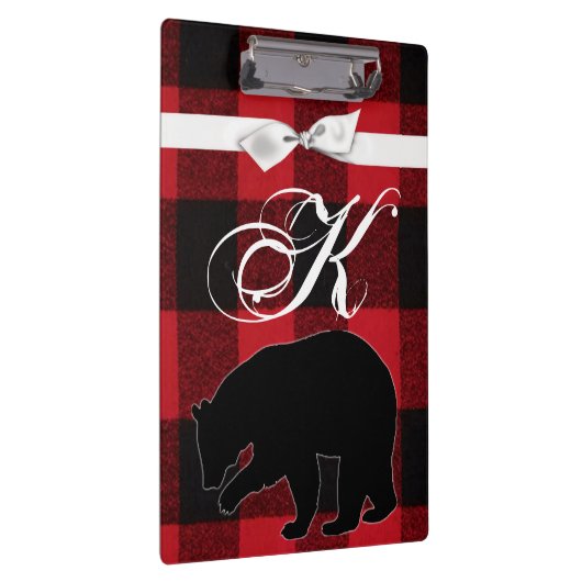 Gepersonaliseerde Clip Board Red Buffalo Plaid Bee Klembord (Rechts)