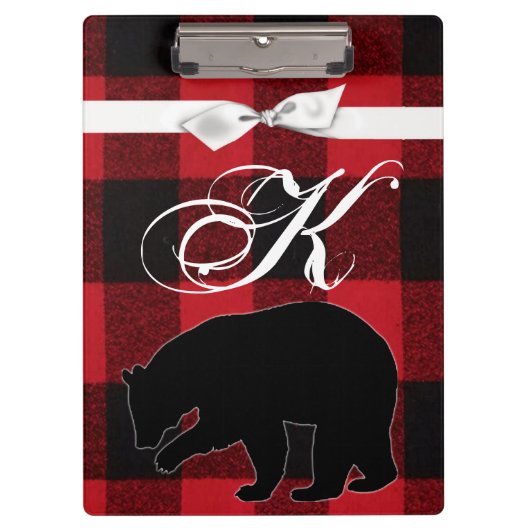 Gepersonaliseerde Clip Board Red Buffalo Plaid Bee Klembord (Voorkant)