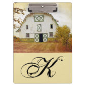 Gepersonaliseerde Clip Board Sunset Barn Country R Klembord (Voorkant)