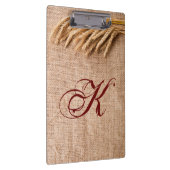 Gepersonaliseerde Clip Board Tarwe op Burlap Sack Klembord (Rechts)