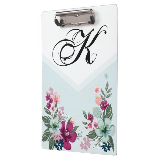 Gepersonaliseerde Clip Board Tropische Bloem op Bl Klembord (Links)