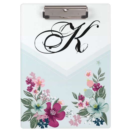 Gepersonaliseerde Clip Board Tropische Bloem op Bl Klembord (Voorkant)