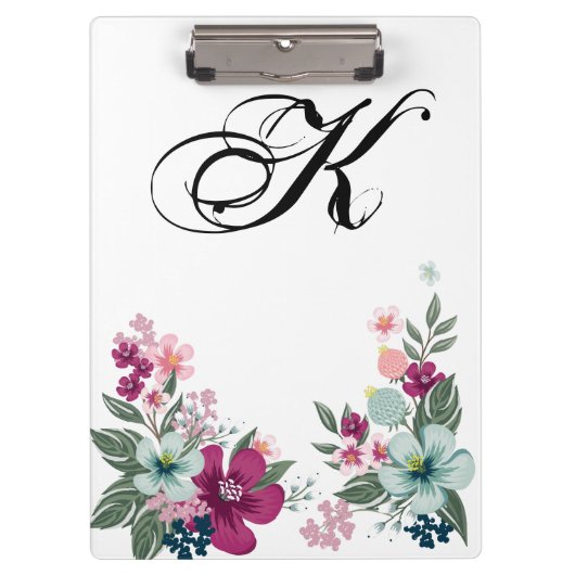 Gepersonaliseerde Clip Board Tropische Bloem op Wi Klembord (Voorkant)