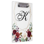 Gepersonaliseerde Clip Board White Roses Gold Geo Klembord (Rechts)