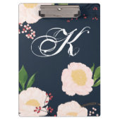 Gepersonaliseerde Clip Board Witte Bloemen op Da Klembord (Voorkant)
