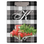 Gepersonaliseerde Clip Board XMAS Truck Buffel Pla Klembord (Voorkant)