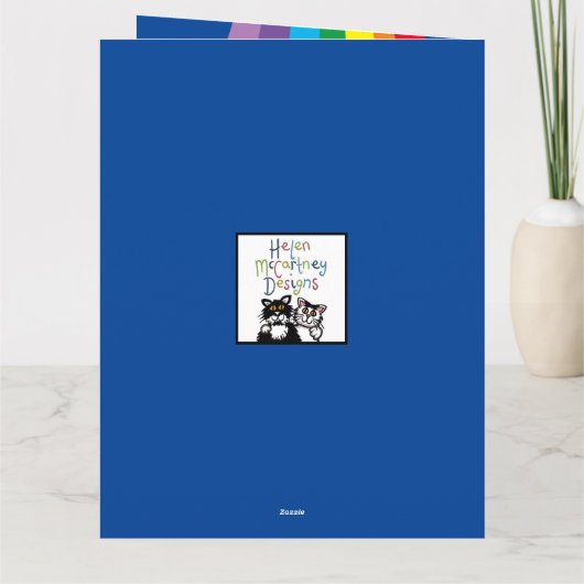 Gepersonaliseerde cloud, regen en zonneschijn-Moed Kaart (Achterkant)