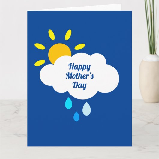 Gepersonaliseerde cloud, regen en zonneschijn-Moed Kaart (Voorkant)