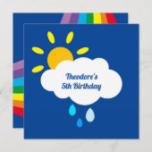 Gepersonaliseerde cloud, regenval en regenboog (Voorkant / Achterkant)