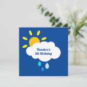 Gepersonaliseerde cloud, regenval en regenboog (Staand voorkant)