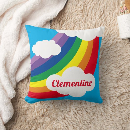 Gepersonaliseerde cloud, regenval en regenboogkuss kussen (Deken)