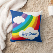 Gepersonaliseerde cloud, regenval en regenboogkuss kussen (Deken)