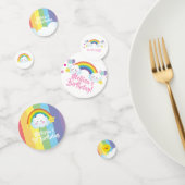Gepersonaliseerde clouds- en regenboogkinderen op  confetti (Groep)