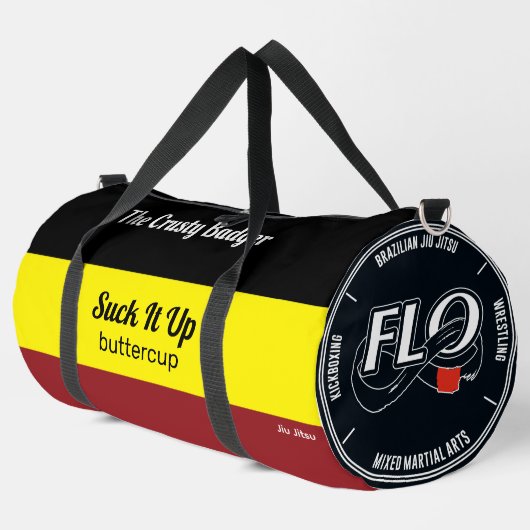 Gepersonaliseerde Club Logo BJJ Jiu Jitsu Zwart Ge Plunjezak (Linkerhoek)