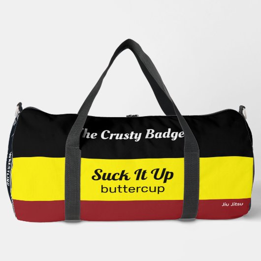 Gepersonaliseerde Club Logo BJJ Jiu Jitsu Zwart Ge Plunjezak (Voorkant)