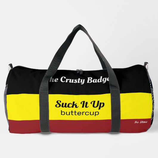 Gepersonaliseerde Club Logo BJJ Jiu Jitsu Zwart Ge Plunjezak (Achterkant)