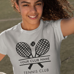 Gepersonaliseerde clubnaam Tennis Team Captain T-shirt