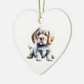 Gepersonaliseerde Clumber Spaniel Puppy Keramisch Ornament (Links)