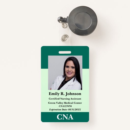 Gepersonaliseerde CNA-badge Badge (Voorkant met intrekbare)