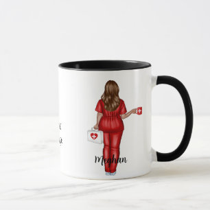 Gepersonaliseerde CNA (Bruin Haar Vrouw) Gift Mok