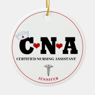 Gepersonaliseerde CNA-zuster Kerstmis Keramisch Ornament