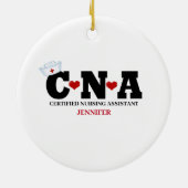 Gepersonaliseerde CNA-zuster Kerstmis Keramisch Ornament (Achterkant)
