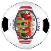 Gepersonaliseerde Coach Bedankt Team Foto Voetbal (Gedraaid)