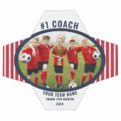 Gepersonaliseerde Coach Bedankt Team Foto Voetbal (Enkel)