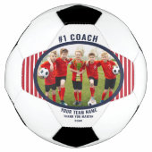 Gepersonaliseerde Coach Bedankt Team Foto Voetbal (Voorkant)