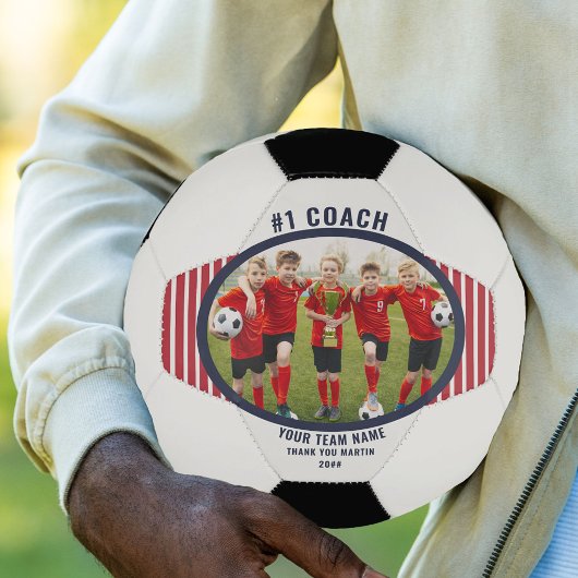 Gepersonaliseerde Coach Bedankt Team Foto Voetbal