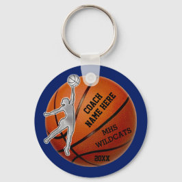 GEPERSONALISEERDE coach en/of Basketball Team Gift Sleutelhanger