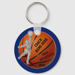 GEPERSONALISEERDE coach en/of Basketball Team Gift Sleutelhanger